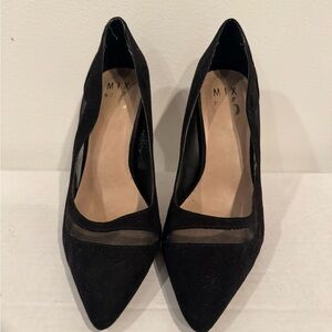 Mix No. 6 Black Mesh Detail Heels